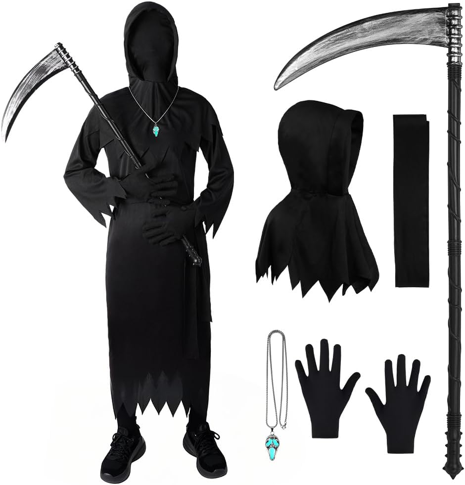 Detalle de BSBUY Costume da Morte per Bambini 6 pezzi ðŸŽ