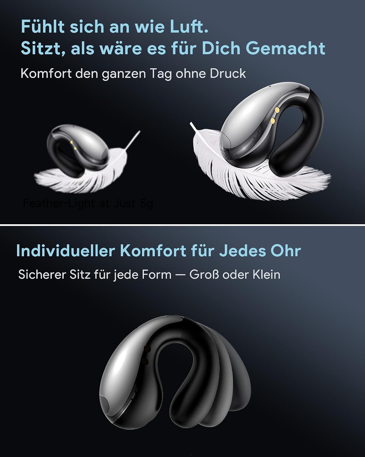 Thumbnail 4 de Boytond Ki Übersetzer Kopfhörer – Echtzeit-Übersetzung, 164 Sprachen, Titan Schwarz