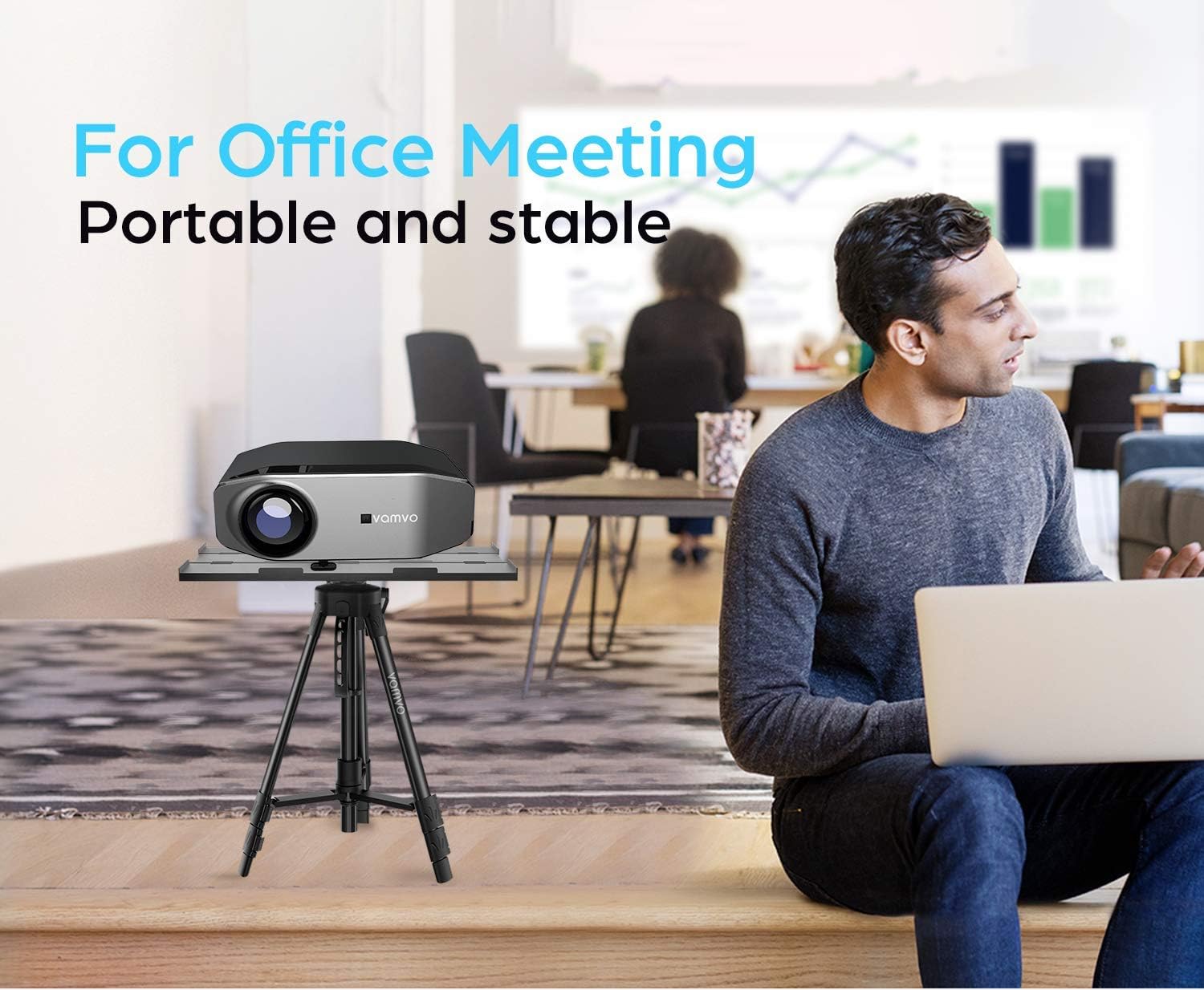 Thumbnail 1 de Vamvo Projektorständer 115 cm 🎛️