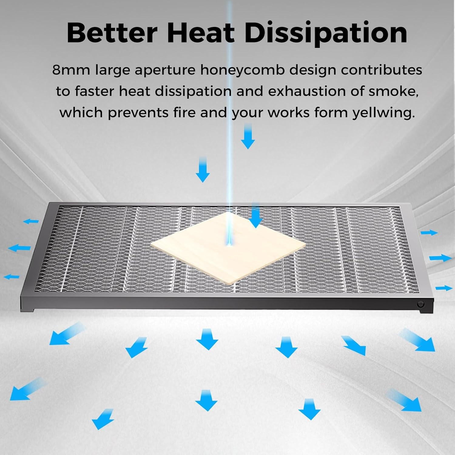 Detalle de Creality Honeycomb Laser Bed for Falcon A1/A1 Pro — 460 x 346mm Full-Metal Platform
