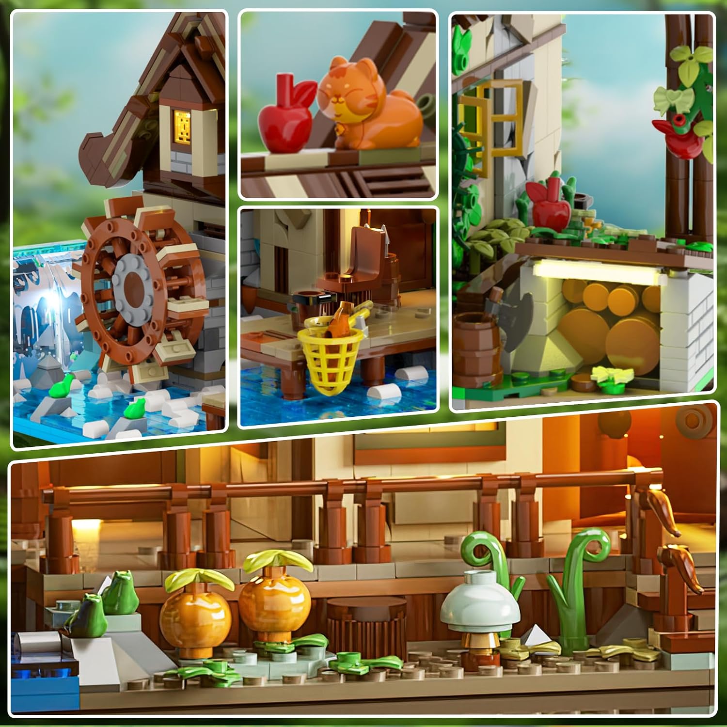 Thumbnail 2 de INSOON Wood Cabin Building Set with Light