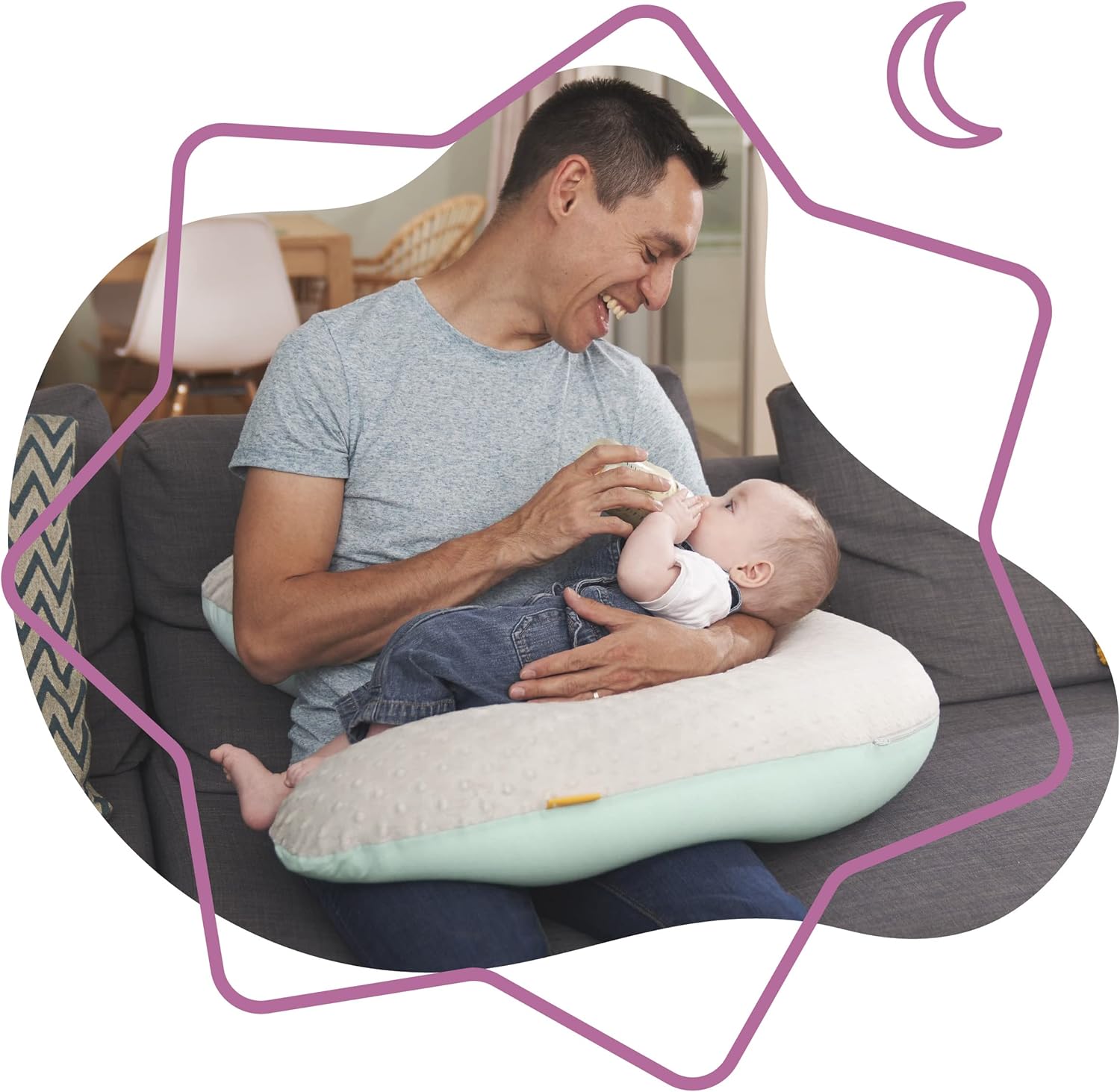 Thumbnail 6 de Badabulle Coussin d'allaitement Evolutif Fluffy – confort et soutien pendant grossesse et allaitement