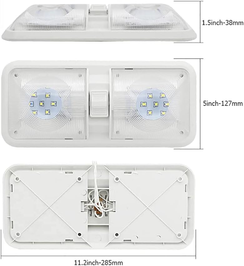 Detalle de ANYPOWK A-2 12V RV LED Lights, 4500K, 600 lm, Pack of 2