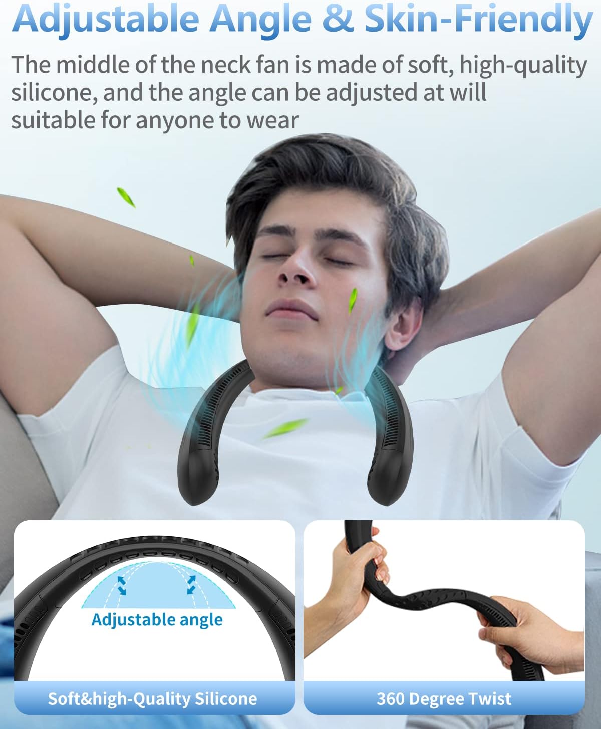 Thumbnail 4 de DDKJ Neck Fans Rechargeable: Bladeless, Hands‑Free Personal Cooling