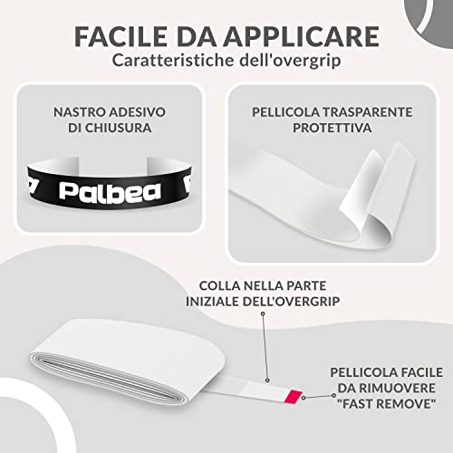 Detalle 2 de Palbea OverGrip Padel Bianco Extra Aderente — Confezione da 6 Pezzi