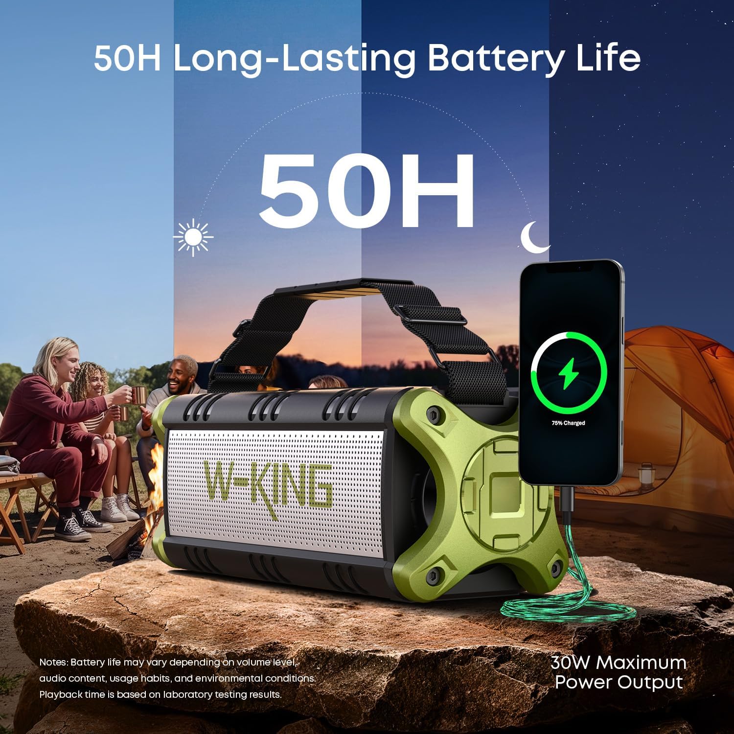 Thumbnail 6 de W-KING D8 90W Portable Bluetooth Speaker with Dual Subwoofers and IPX6