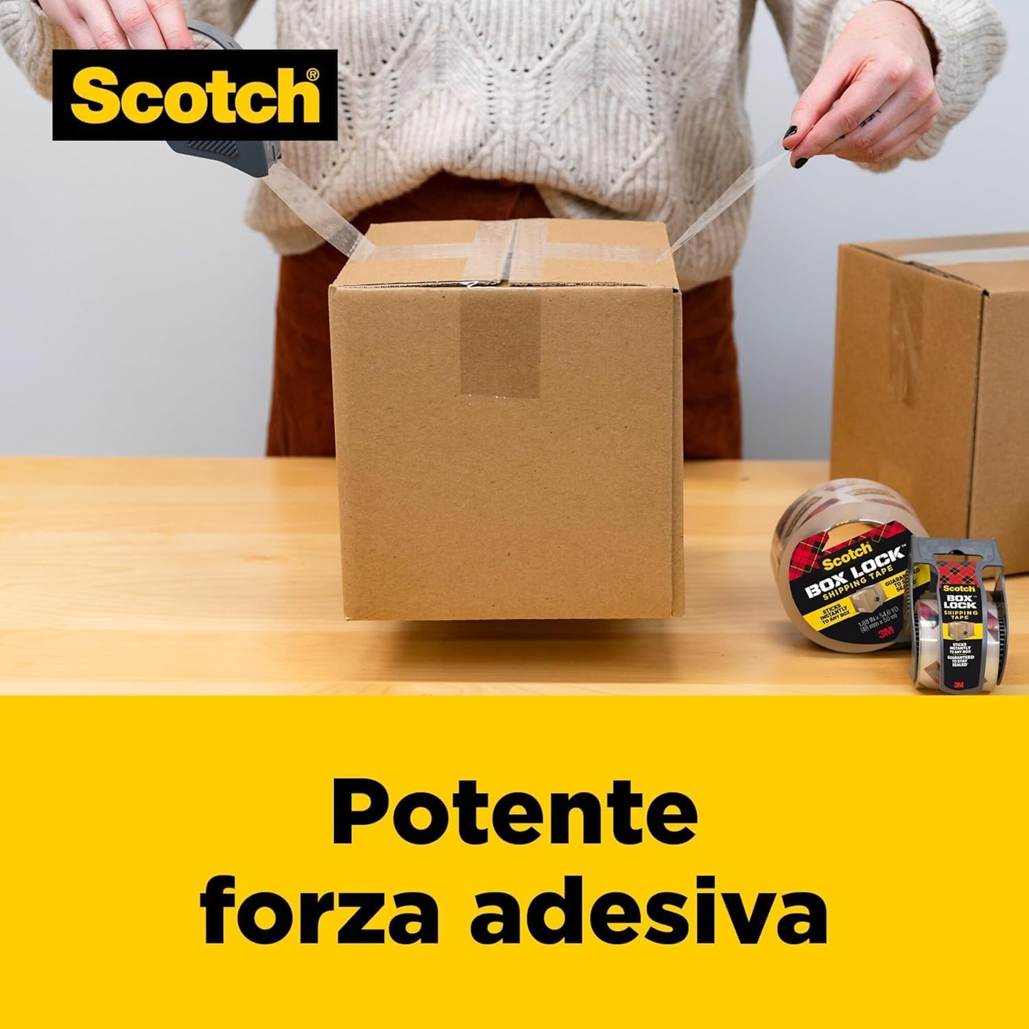 Detalle 2 de Scotch Box Lock 3 rotoli nastro da imballo 48 mm