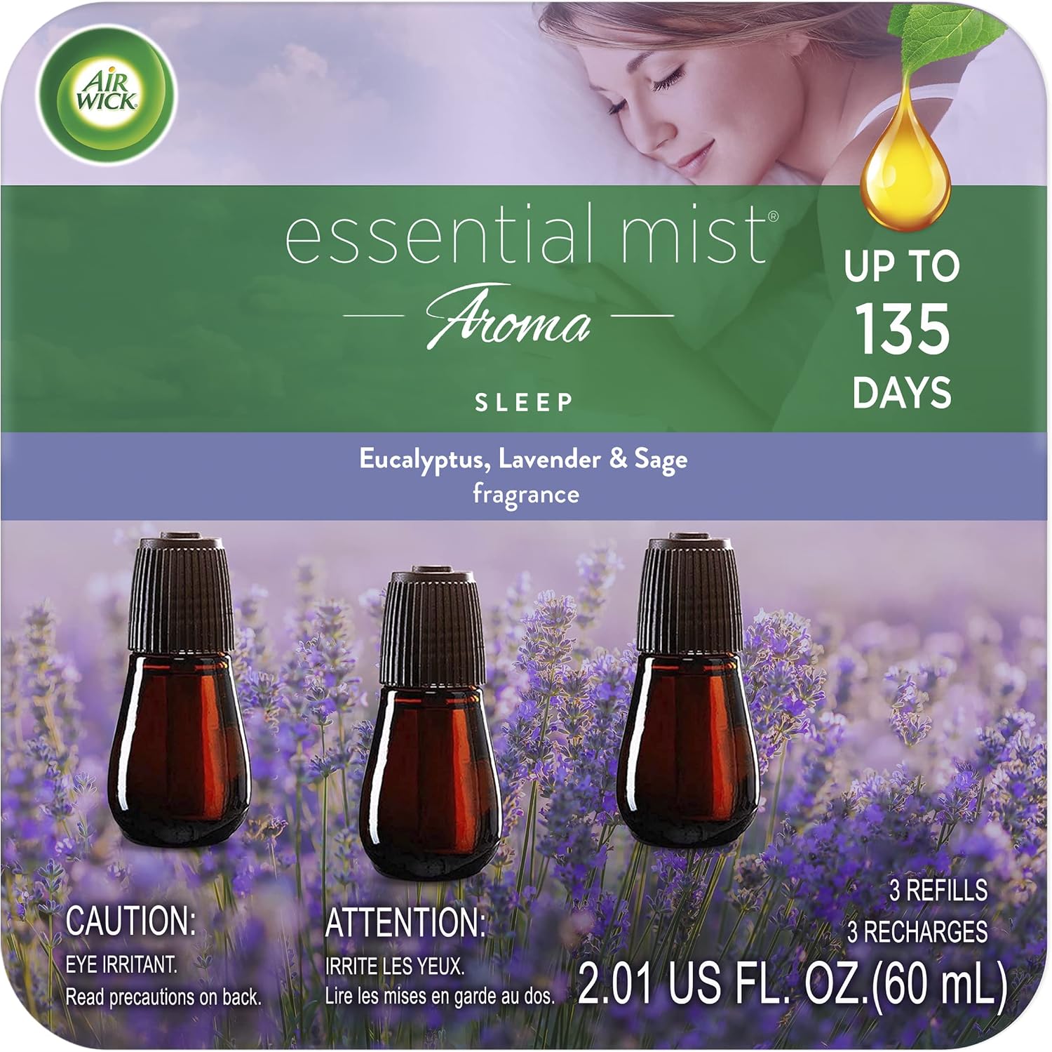 Detalle de Air Wick Essential Mist Aroma Relaxing Peony and Jasmine – Pack of 6 x 20ml