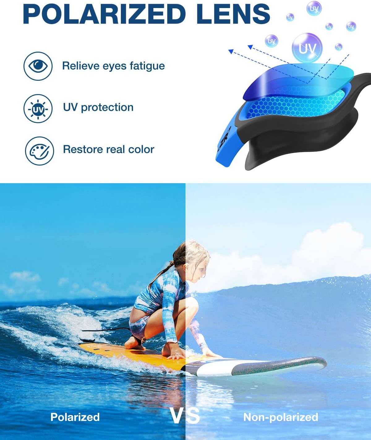 Thumbnail 2 de ZIONOR G1MINI Kinder-Schwimmbrille (polarisiert/nicht polarisiert), UV-Schutz & Anti-Beschlag für 6–14 Jahre