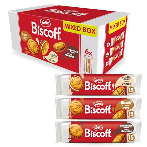 Lotus Biscoff Doppelkekse Mixbox – 3 Sorten, 6 Rollen (900 g insgesamt)
