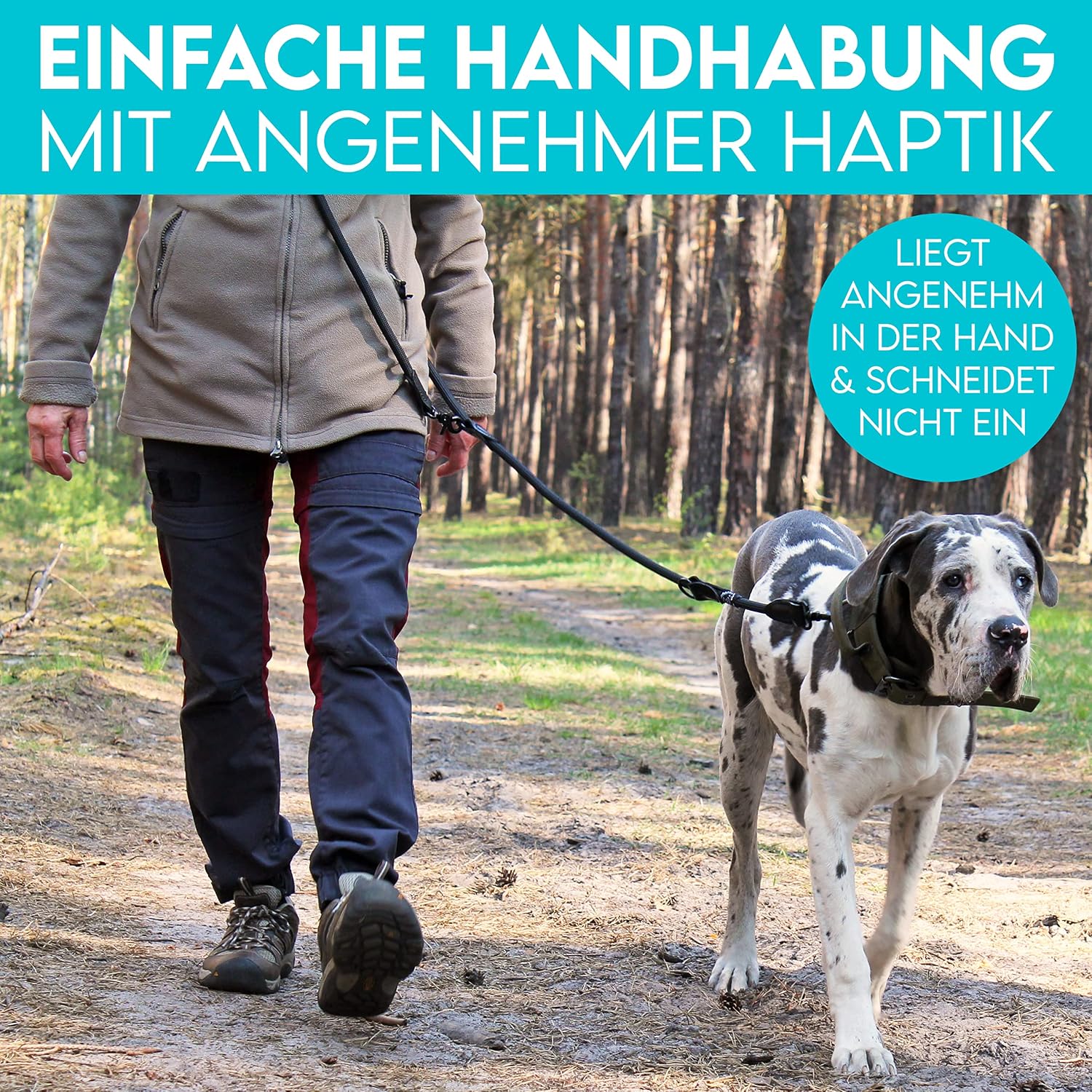 Detalle 2 de HUND IST KÖNIG Hundeleine 2,3 m 🐕