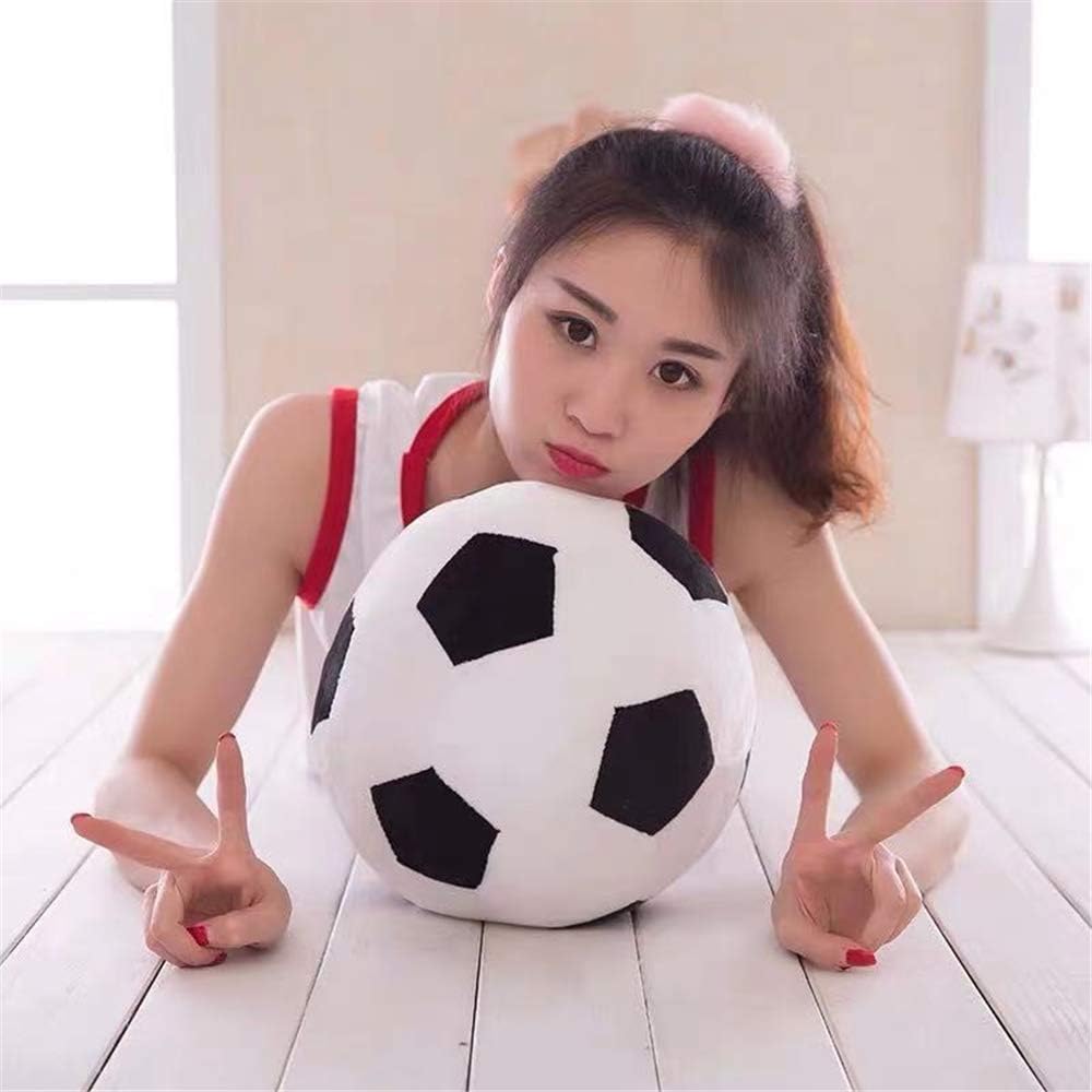 Thumbnail 3 de Plush Soccer Balls Fluffy Stuffed Toy Soccer Ball Plush Pillow (Black/White, 11.8in/30cm)