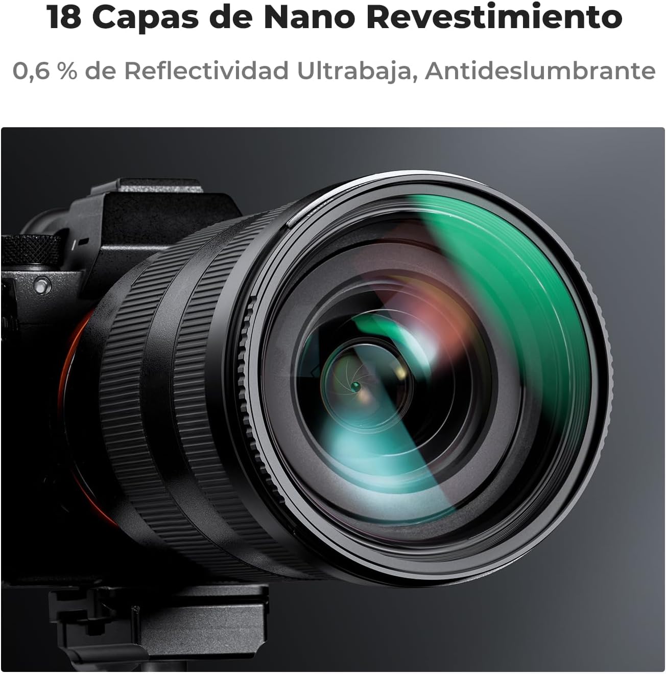 Detalle de K&F CONCEPT Nano-Klear Filtro UV 67mm