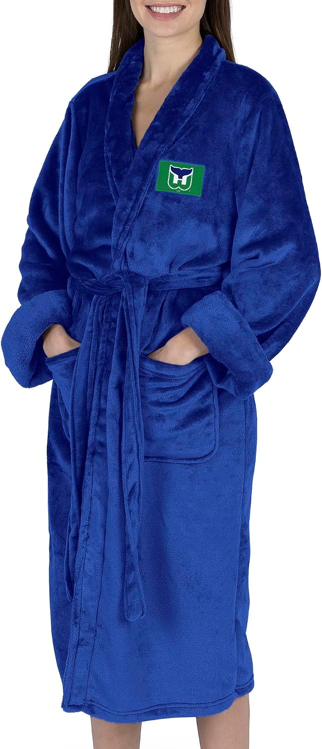 Detalle 2 de Northwest NHL Men’s Transfer Patch Silk Touch Bath Robe (Small/Medium)