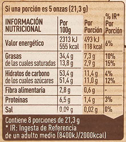 Detalle 2 de Nestlé Postres Chocolate Praliné para fundir 20×170 g 🍫
