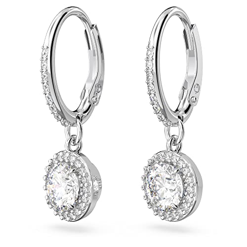 Detalle de Swarovski Orecchini pendenti Constella, Taglio tondo, Pavé, Bianchi, Placcato rodio