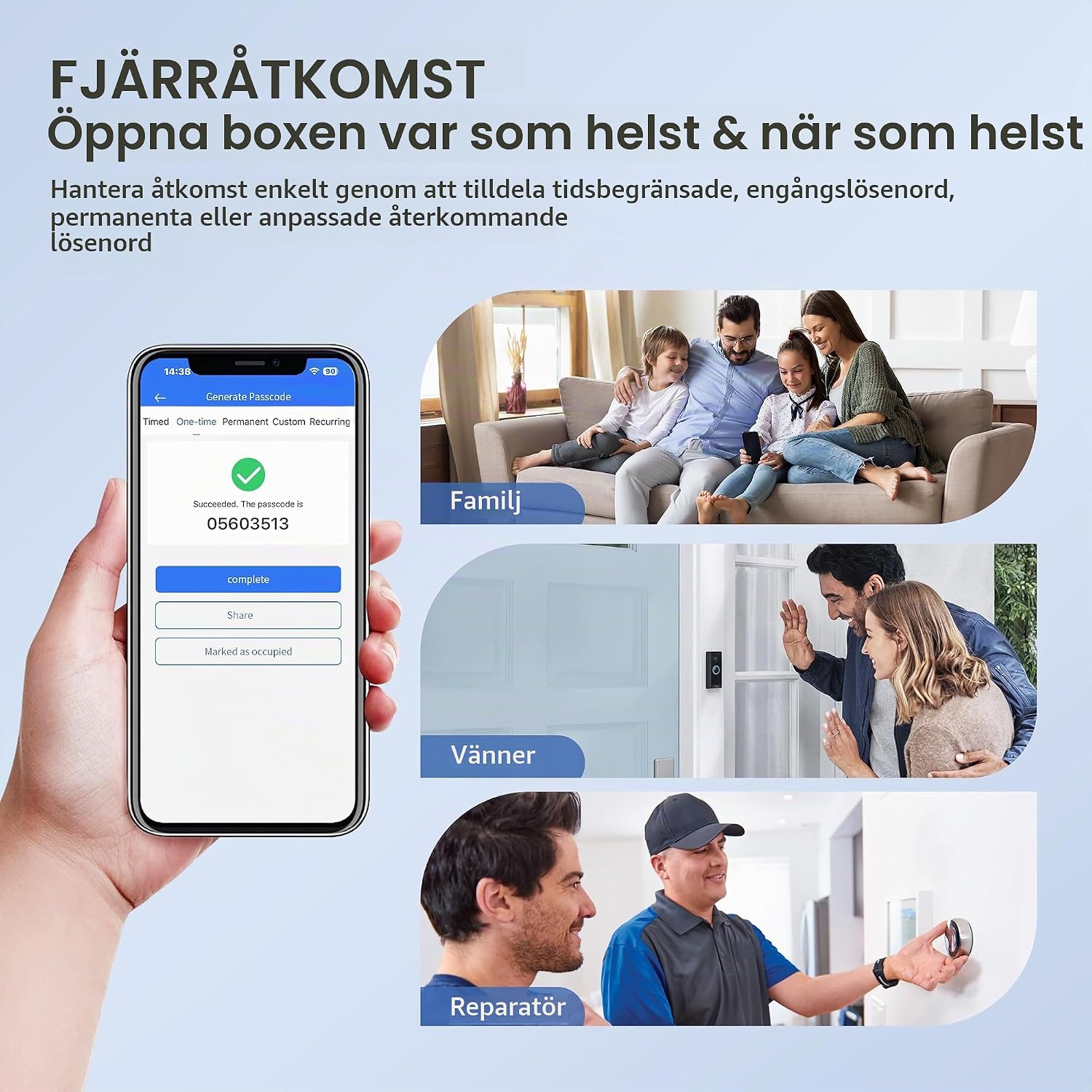 Detalle 2 de smallwell smart nyckelbox med TTLock, appstöd och PIN-kod