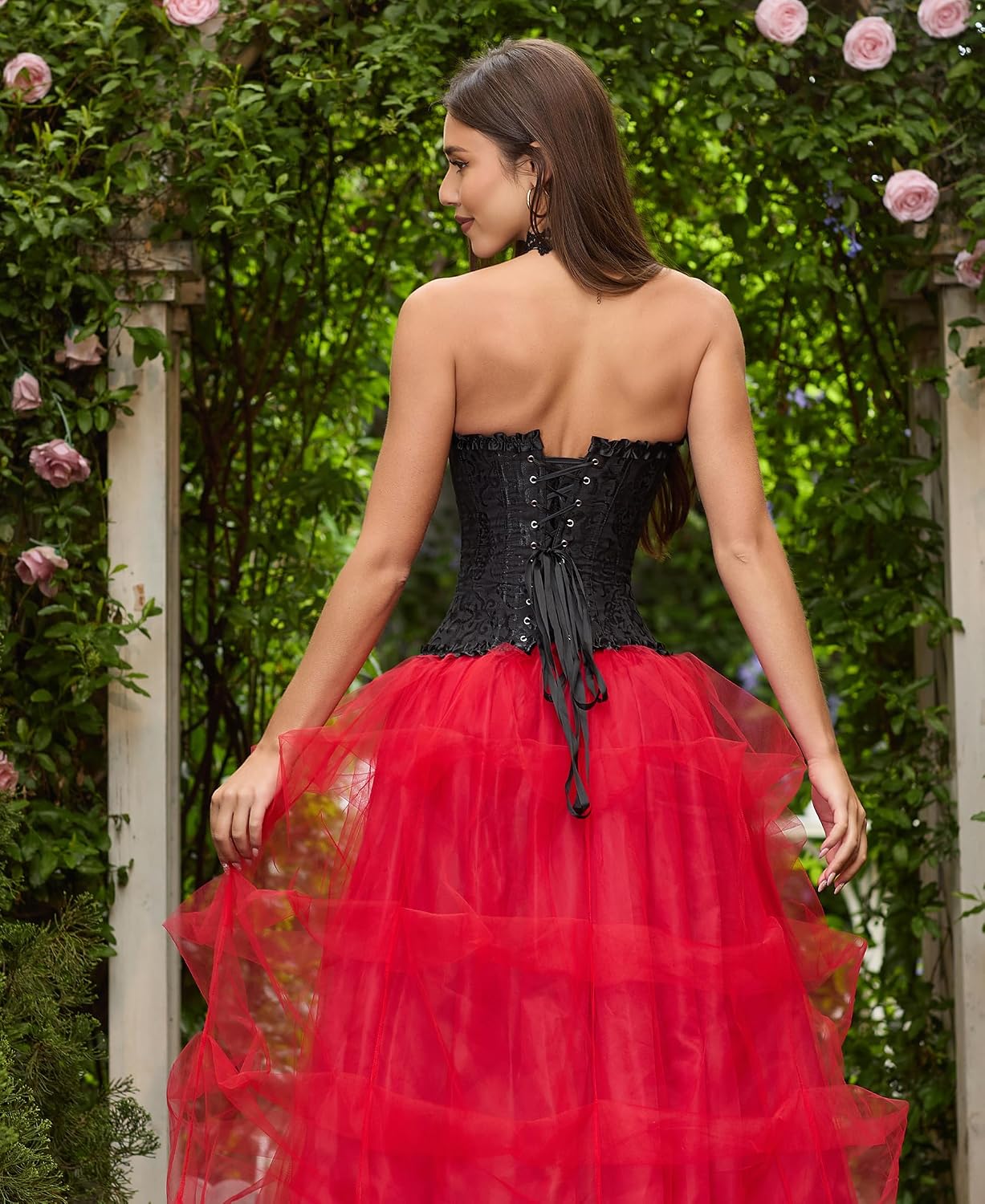 Thumbnail 3 de SZIVYSHI G819 Corset Top for Women, Lace-Waist Push-Up Bodysuit