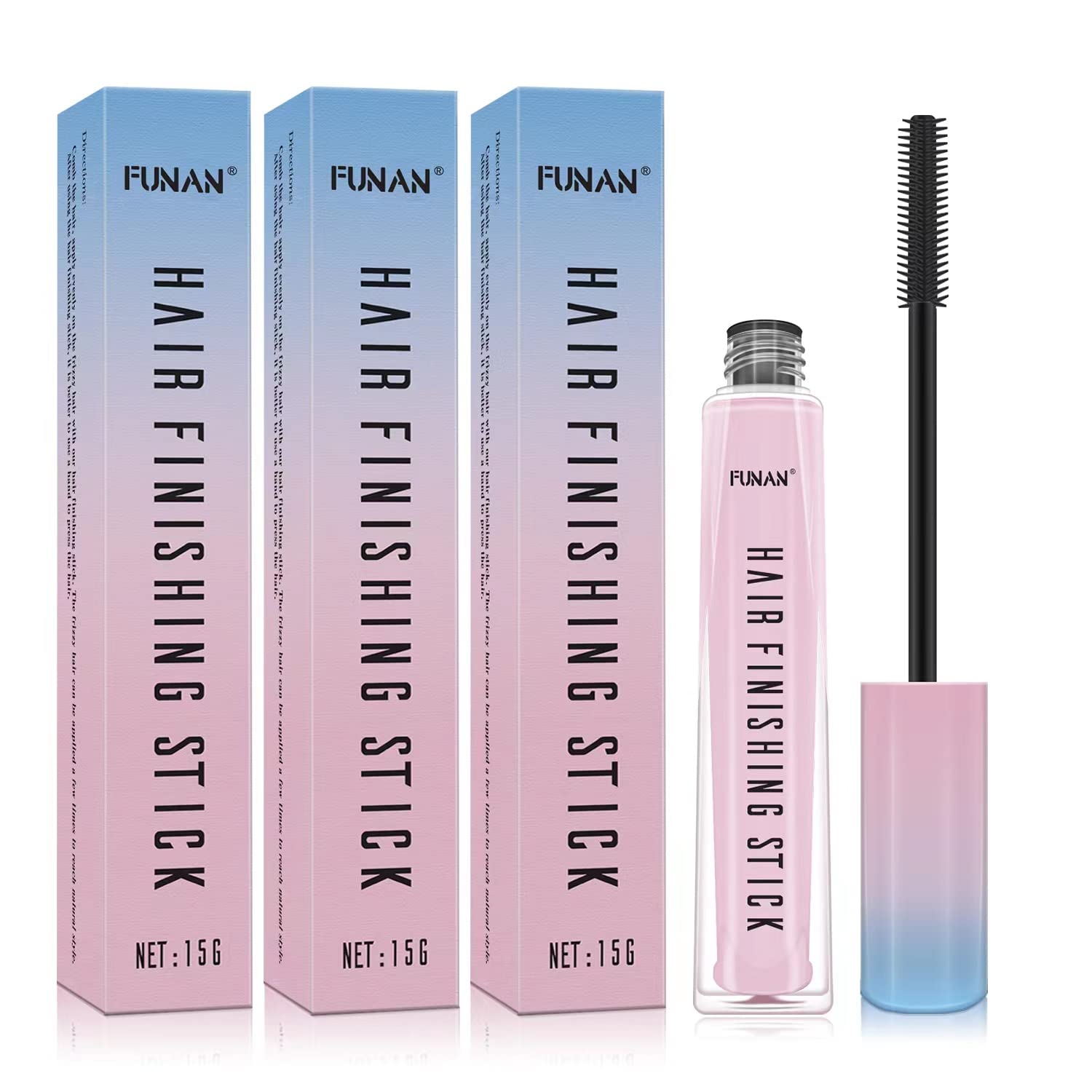 Detalle de FUNAN FFF3 Hair Finishing Stick 3-Pack for Flyaways and Broken Hair