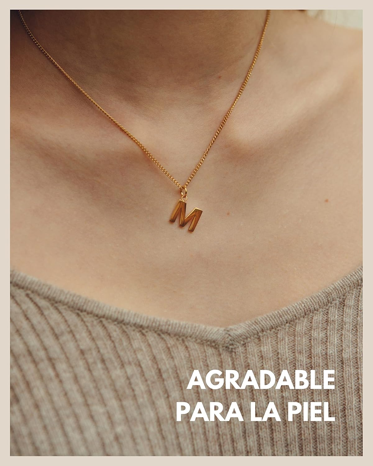 Detalle 2 de GD GOOD.designs Cadena con letras 18K