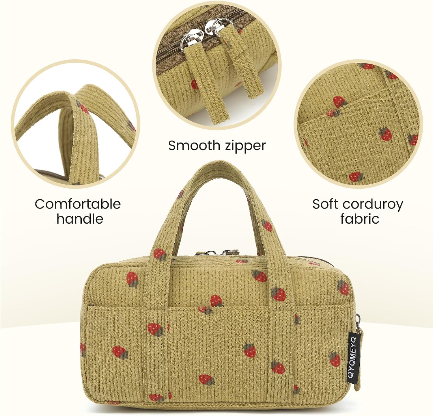 Detalle de QYQMEYQ Large Pencil Case Pouch with 5 Compartments ๐