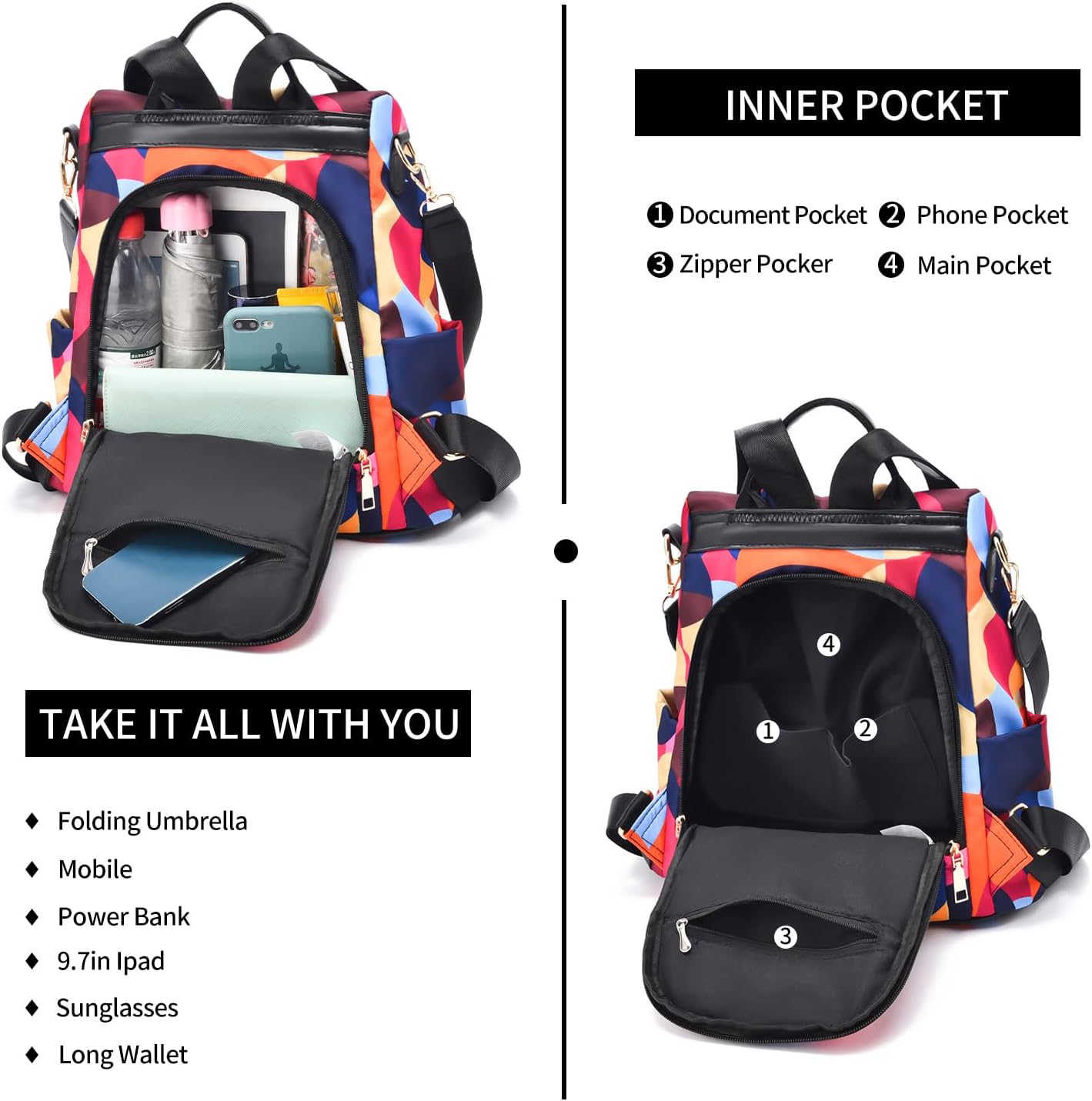 Thumbnail 3 de shepretty Anti-Theft Women Travel Rucksack Shoulder Bag