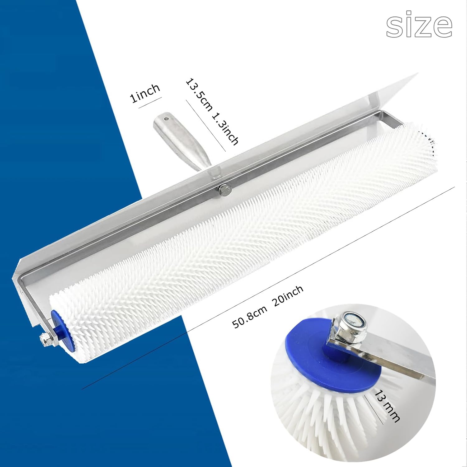Detalle de Self-Levelling Cement Tool Kit: Stainless Steel, Spike Roller & Accessories