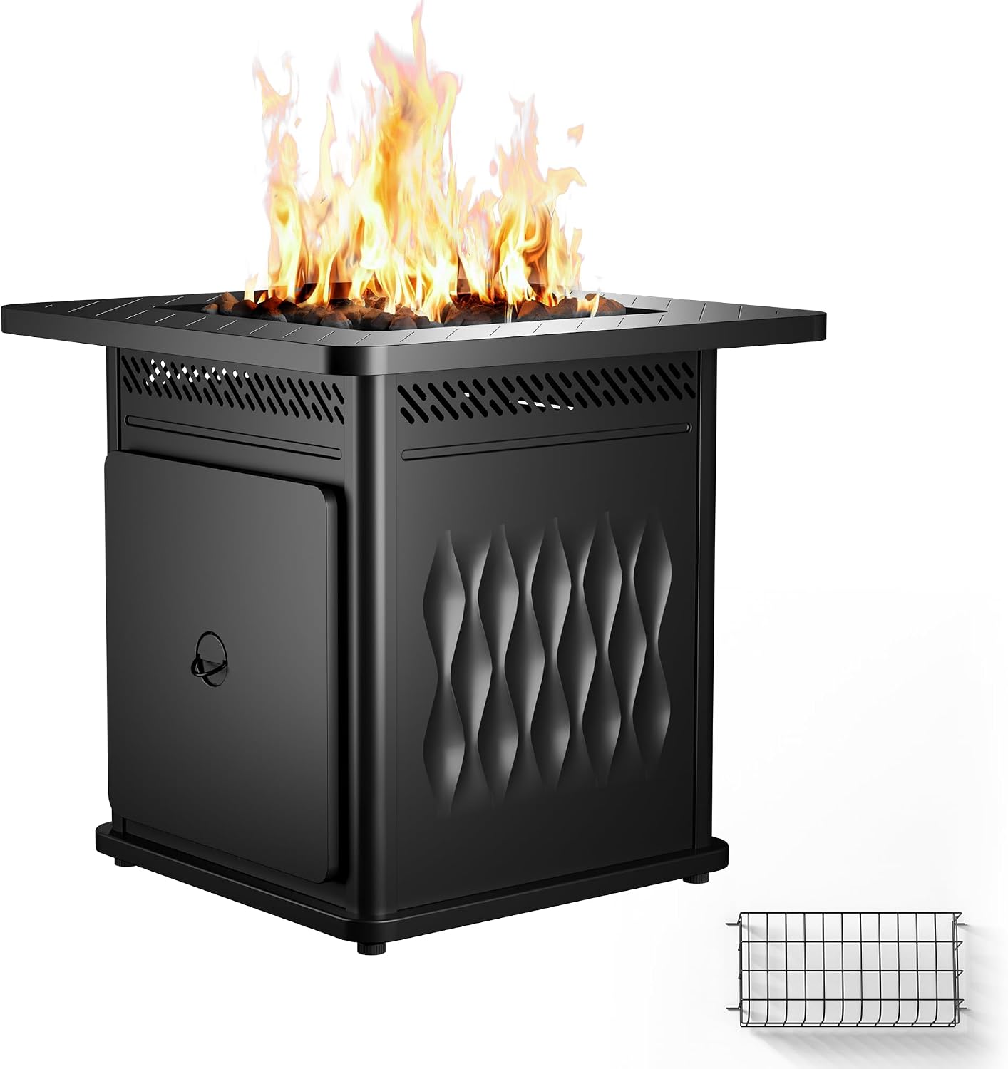 Detalle de East Oak 28" Outdoor Propane Fire Pit Table 52,000 BTU