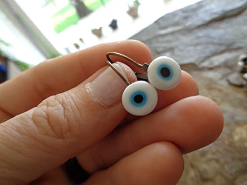 Thumbnail 6 de Orecchini Evil Eye in bronzo con cabochon e perla - Asai Bolivien Ethno Tribal