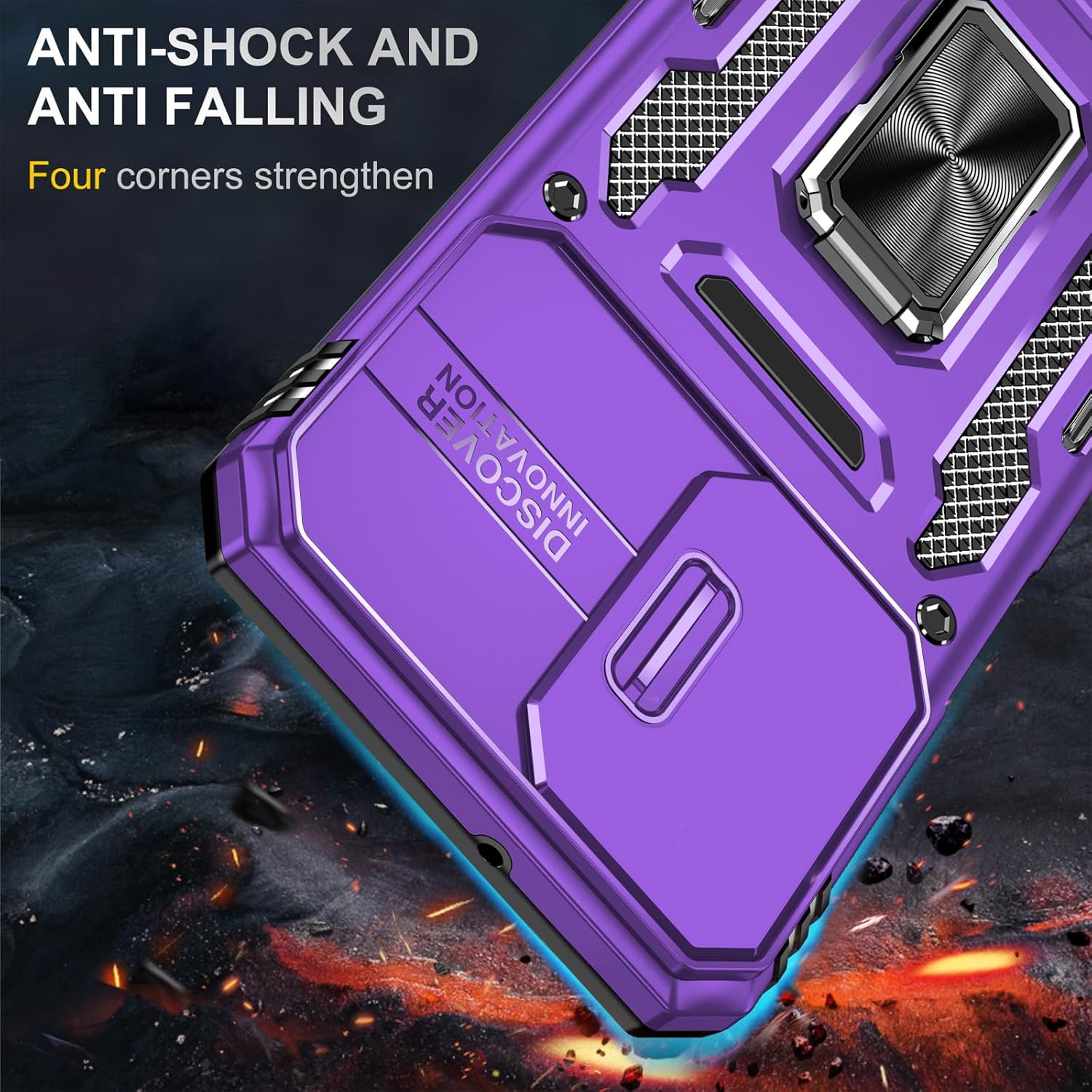 Thumbnail 1 de Aozuoton Samsung Galaxy A16 Case with Screen Protector, Camera Cover and 360° Rotatable Kickstand