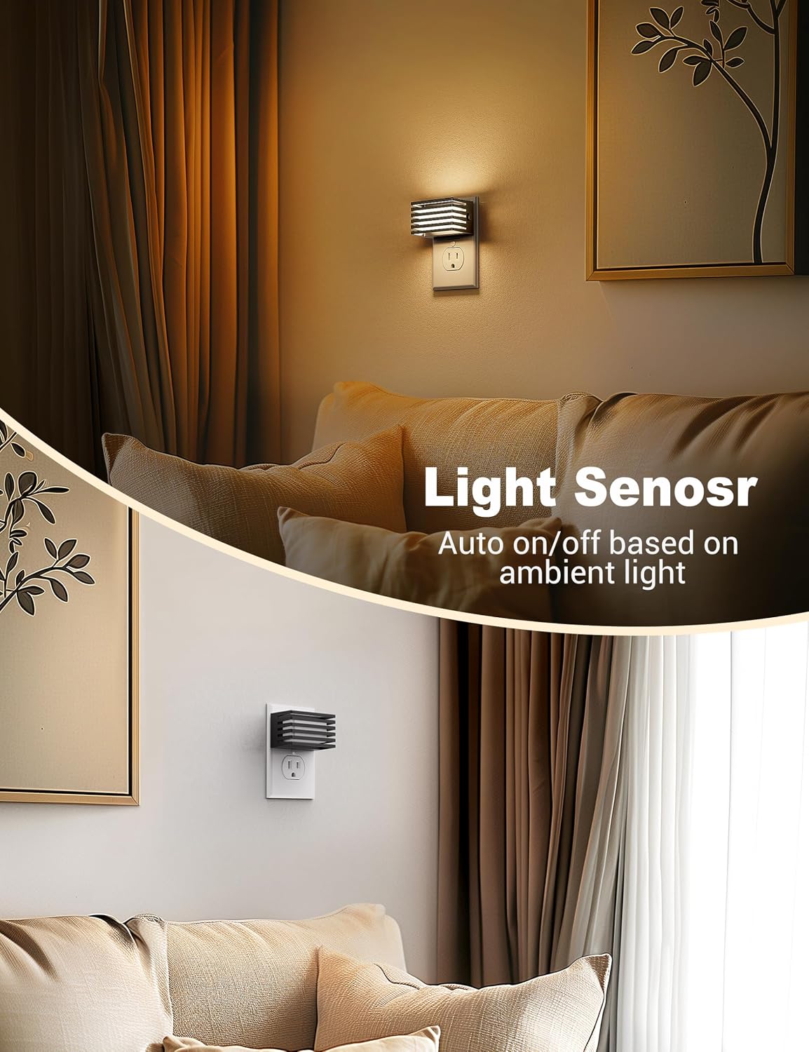 Detalle de JandCase Plug-In Night Light 3000K