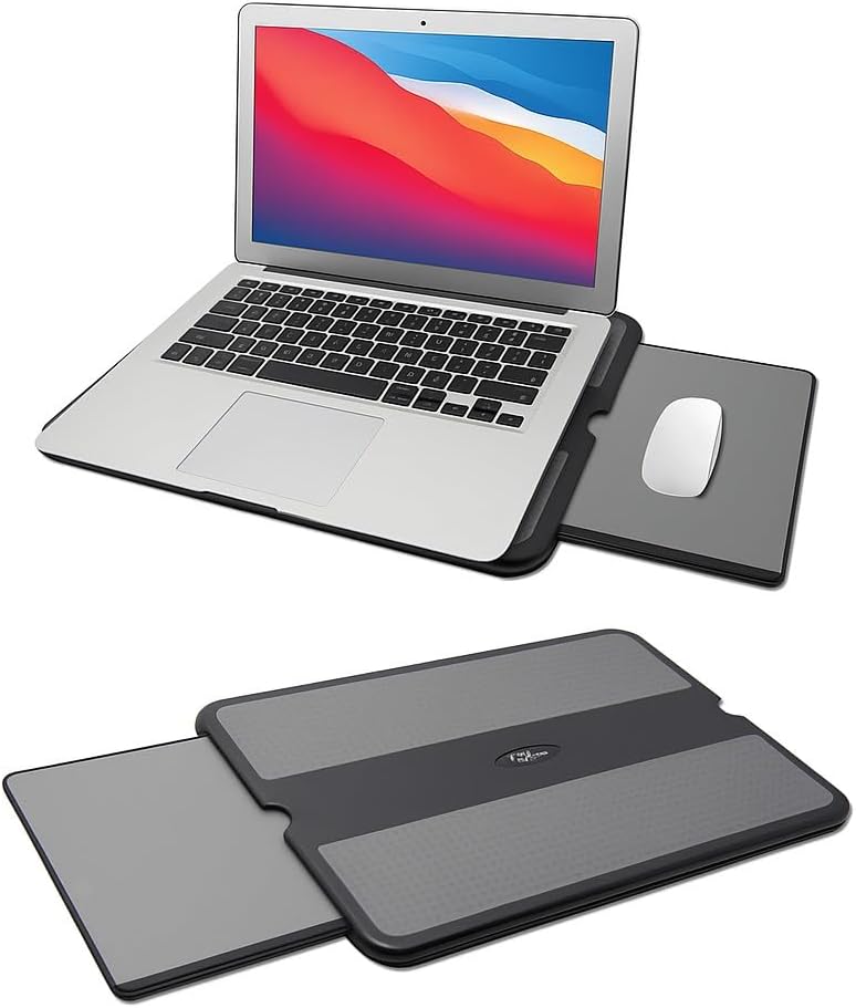 Detalle de Max Smart Tapis Portable pour Ordinateur Portable avec Plateau de Souris Rétractable et Bouclier Thermique
