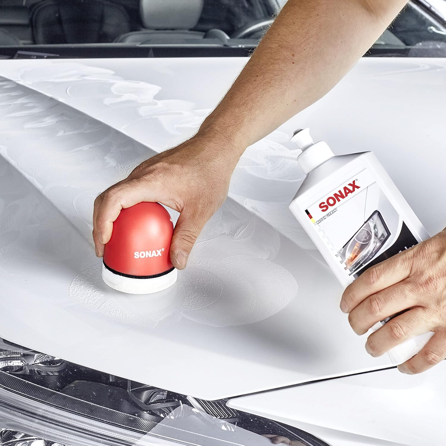 Thumbnail 3 de SONAX Polish+Wax Color white 500 ml: polish con pigmenti colorati e cera naturale