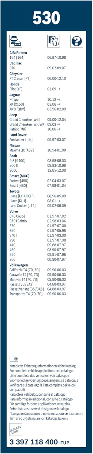 Thumbnail 2 de Bosch Twin 530 tergicristalli per parabrezza anteriore (set da 530 mm + 530 mm)