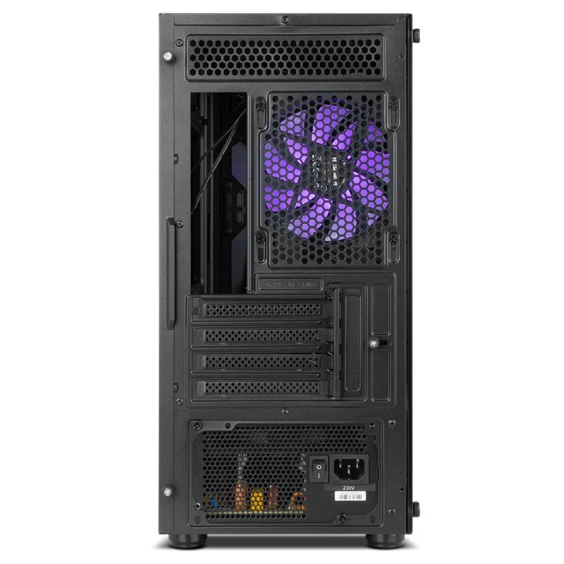 Detalle de Nox Infinity Zeta caja M-ATX cristal templado USB 3.0 negra 🖥