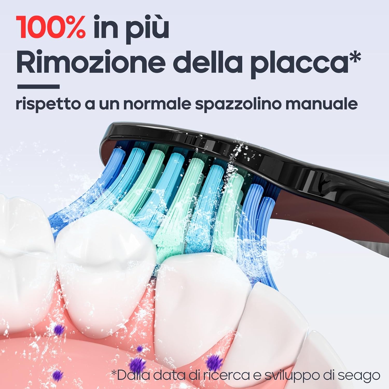 Thumbnail 1 de Seago spazzolino elettrico da viaggio SG-958 (nero) ricaricabile con 8 testine e 5 modalità