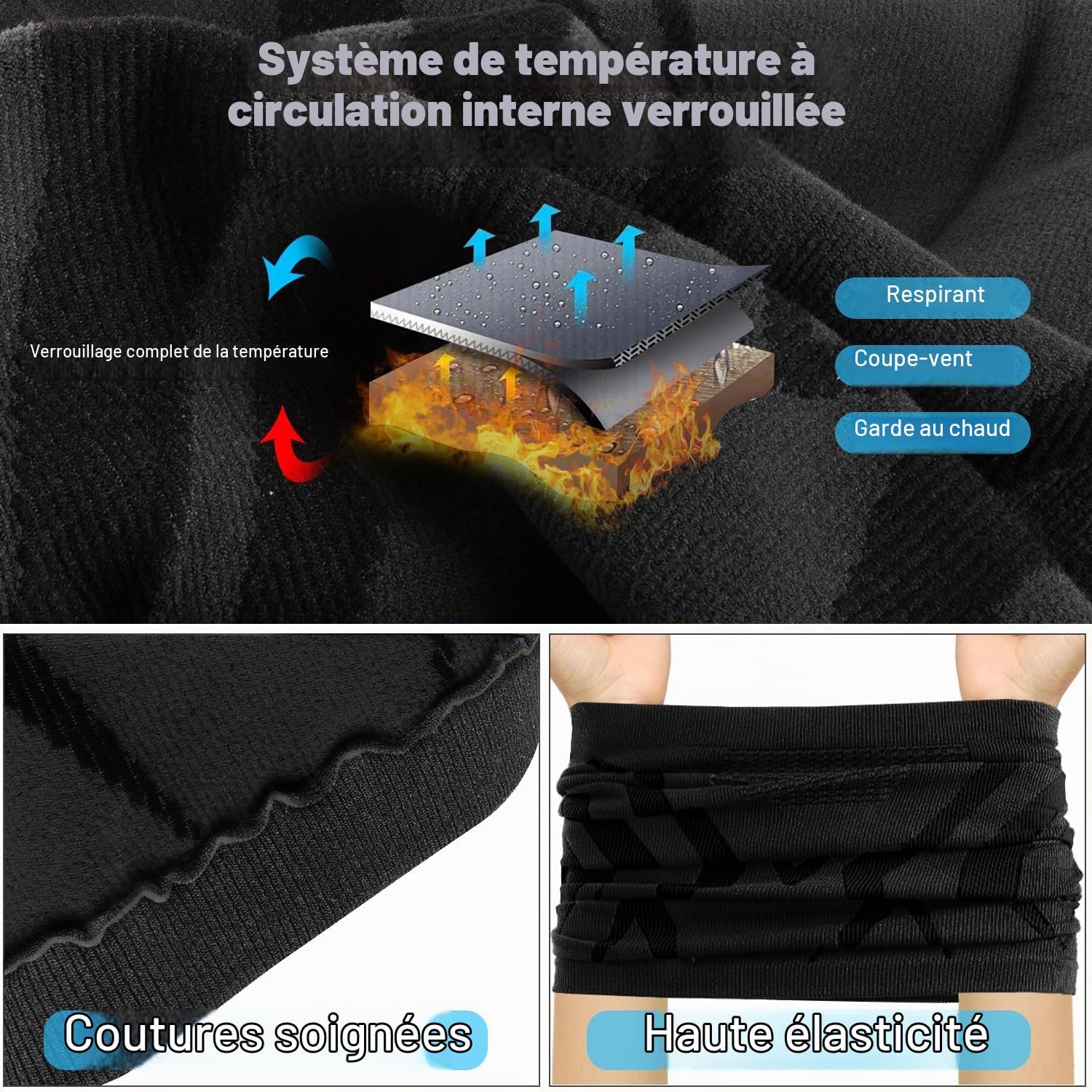 Thumbnail 6 de ENONEO DTJ15/LYW6 multifunctionele nekwarmer met mesh aan de voorkant