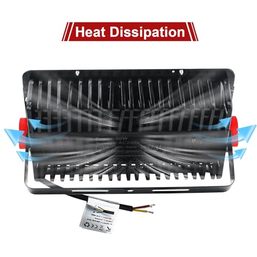 Detalle 2 de CREATESTAR Faretto LED 50W 5000LM, luce fredda 6500K per esterni
