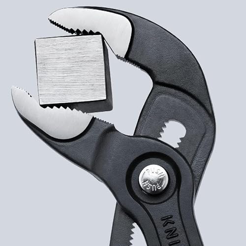 Detalle de KNIPEX Cobra Hightech-Wasserpumpenzange auf SB-Karte 87 01 125 SB – präzise, selbstklemmend, langlebig