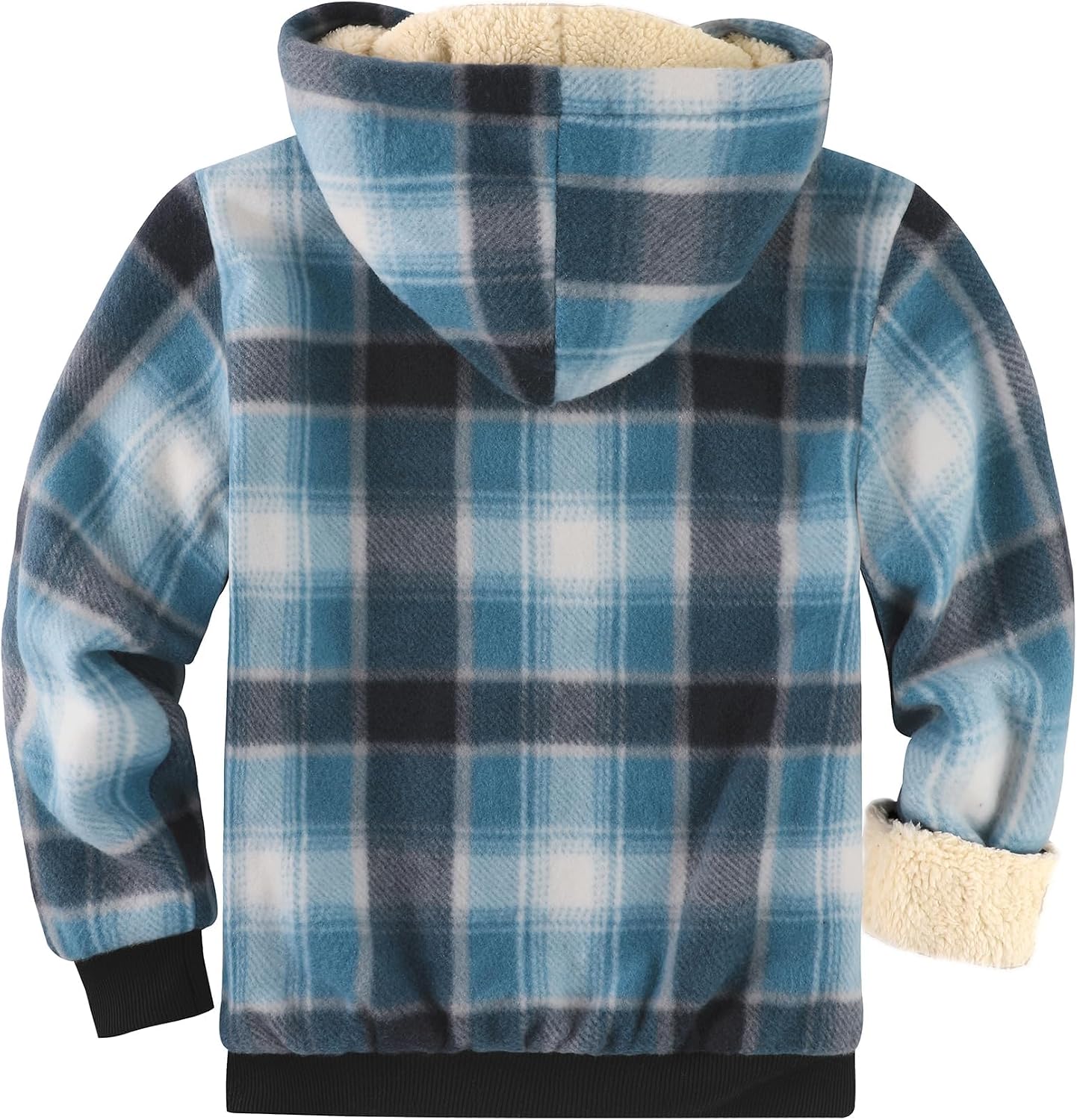 Detalle de JACKETOWN fleecejas voor jongens met ruitjesmotief, capuchon en rits