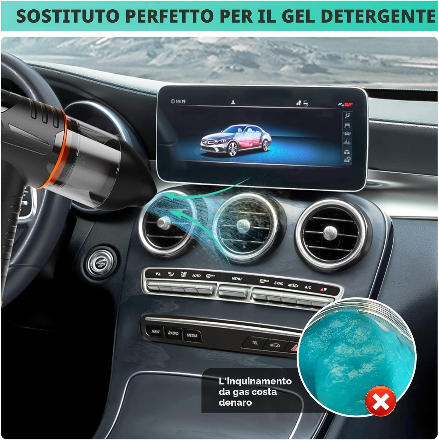 Thumbnail 3 de Aspirapolvere per Computer 2 in 1 WHATOOK: soffia e aspira, 3 velocità, batteria a lunga durata