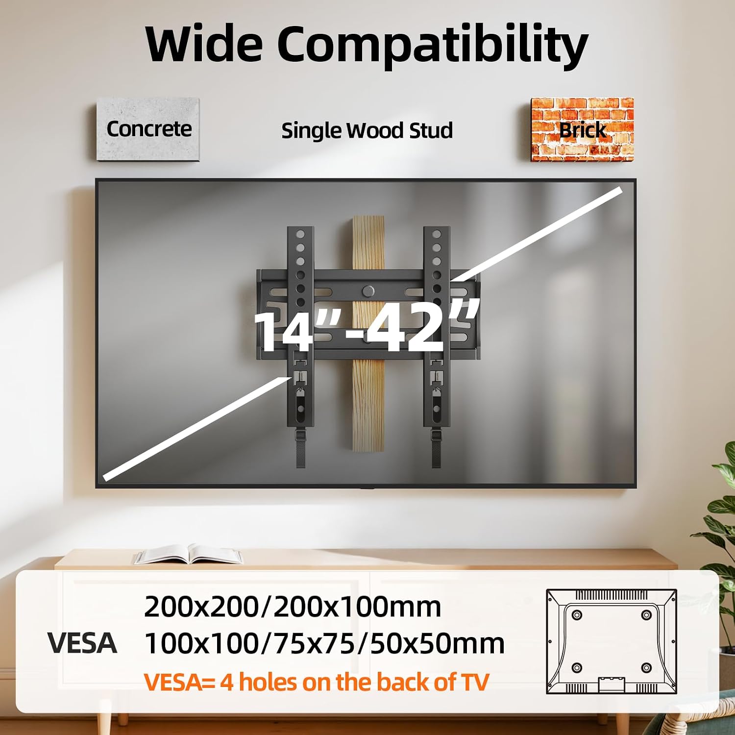 Thumbnail 5 de IWOBOARD 32 40 42 inch Fixed TV Wall Mount