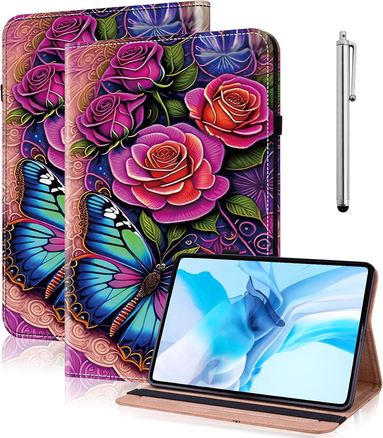 Thumbnail 6 de TUOLISG Case for Samsung Galaxy Tab A6 / Tab A 10.1 (2016) – PU Leather Flip Cover with Stand and Card Slots