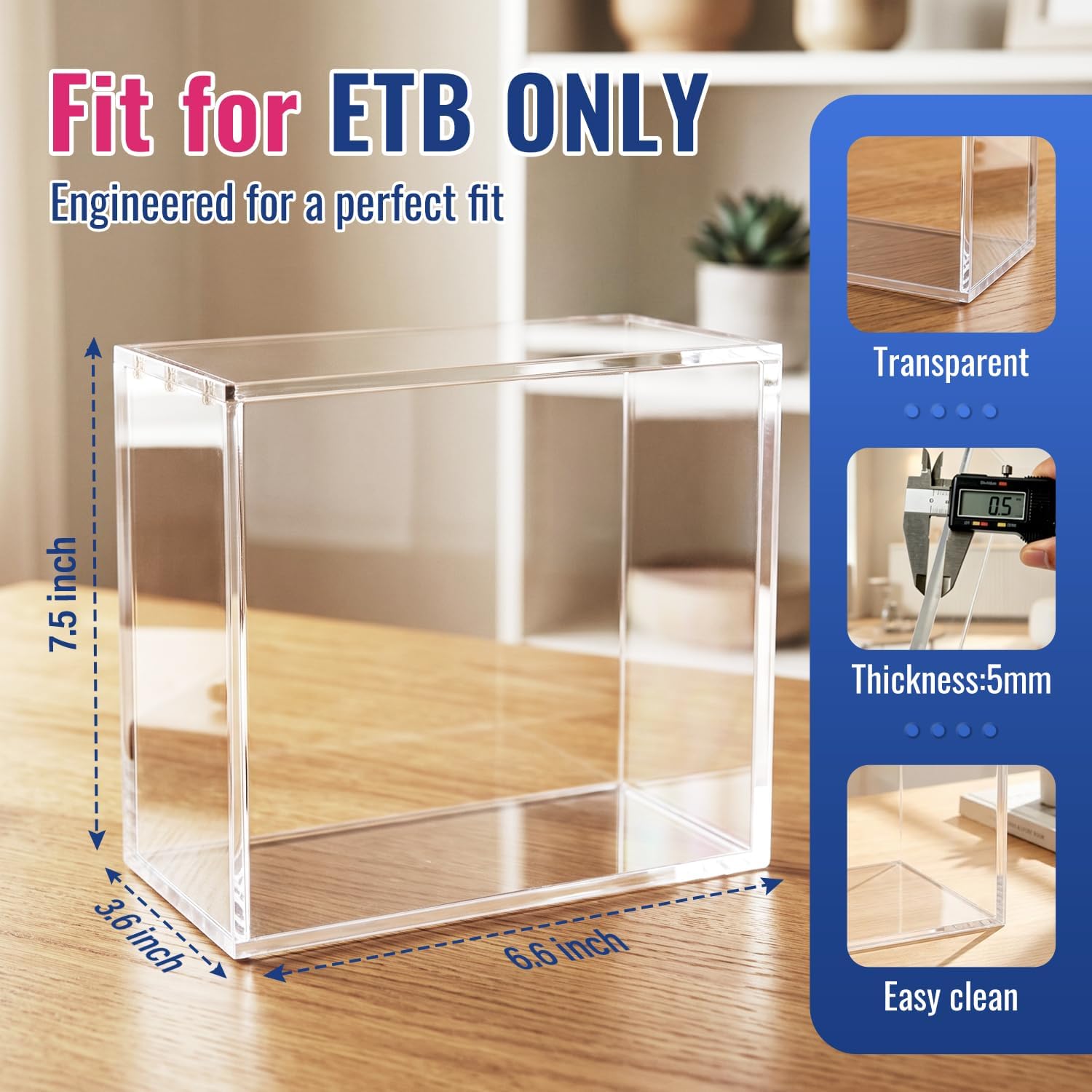 Thumbnail 1 de KISBOX ETB Acrylic Case: 5mm Display Case for Elite Trainer Boxes