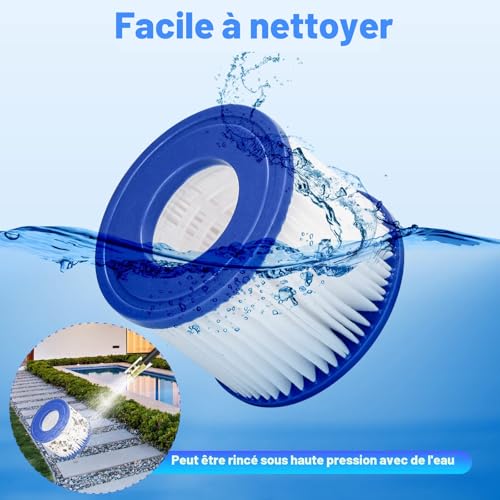 Thumbnail 4 de Sosayet Filtre Spa Type VI – Lot de 6 cartouches compatibles Bestway 58323 et Lay-Z-Spa (Miami, Monaco, Vegas)