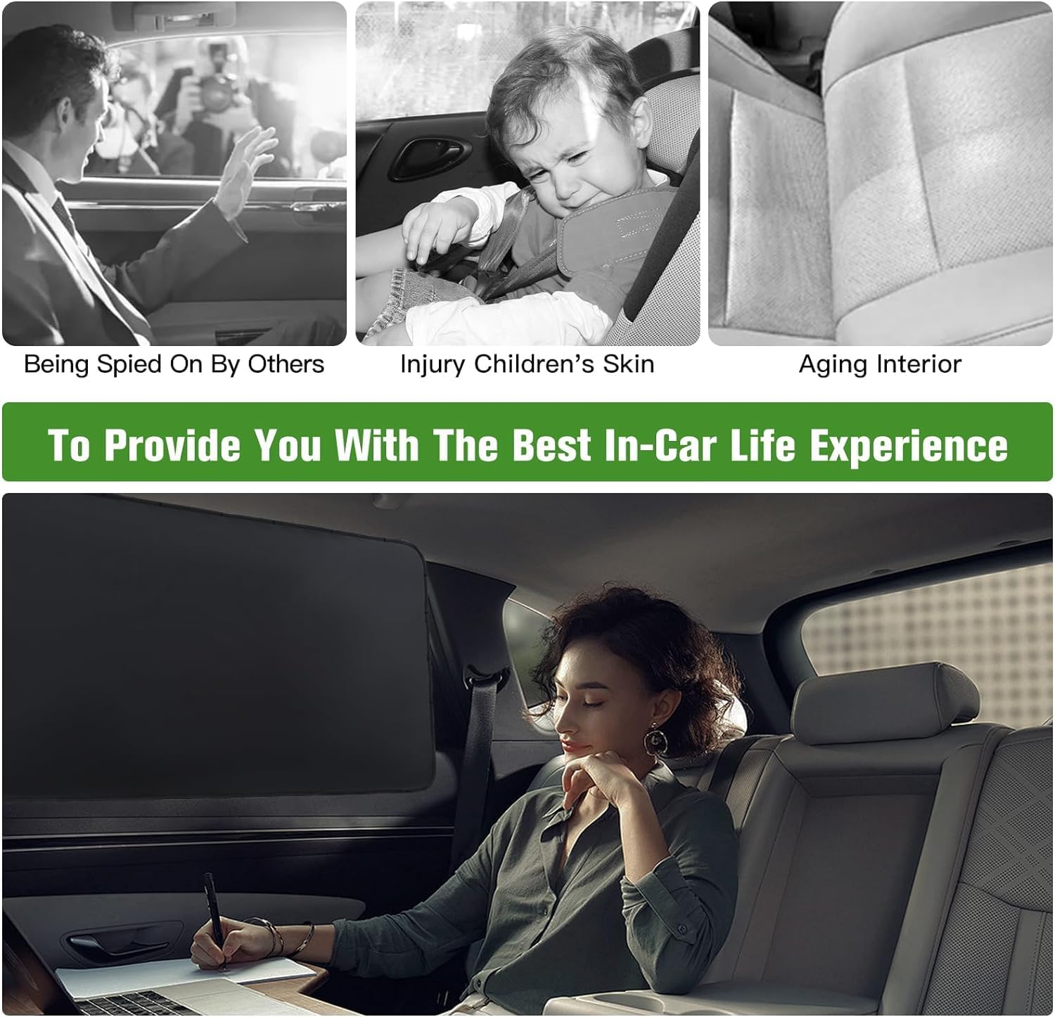 Thumbnail 5 de ZATOOTO Sonnenschutz für die Seitenscheibe (magnetisch) – Sichtschutz, UV-Schutz-Vorhang, Silber