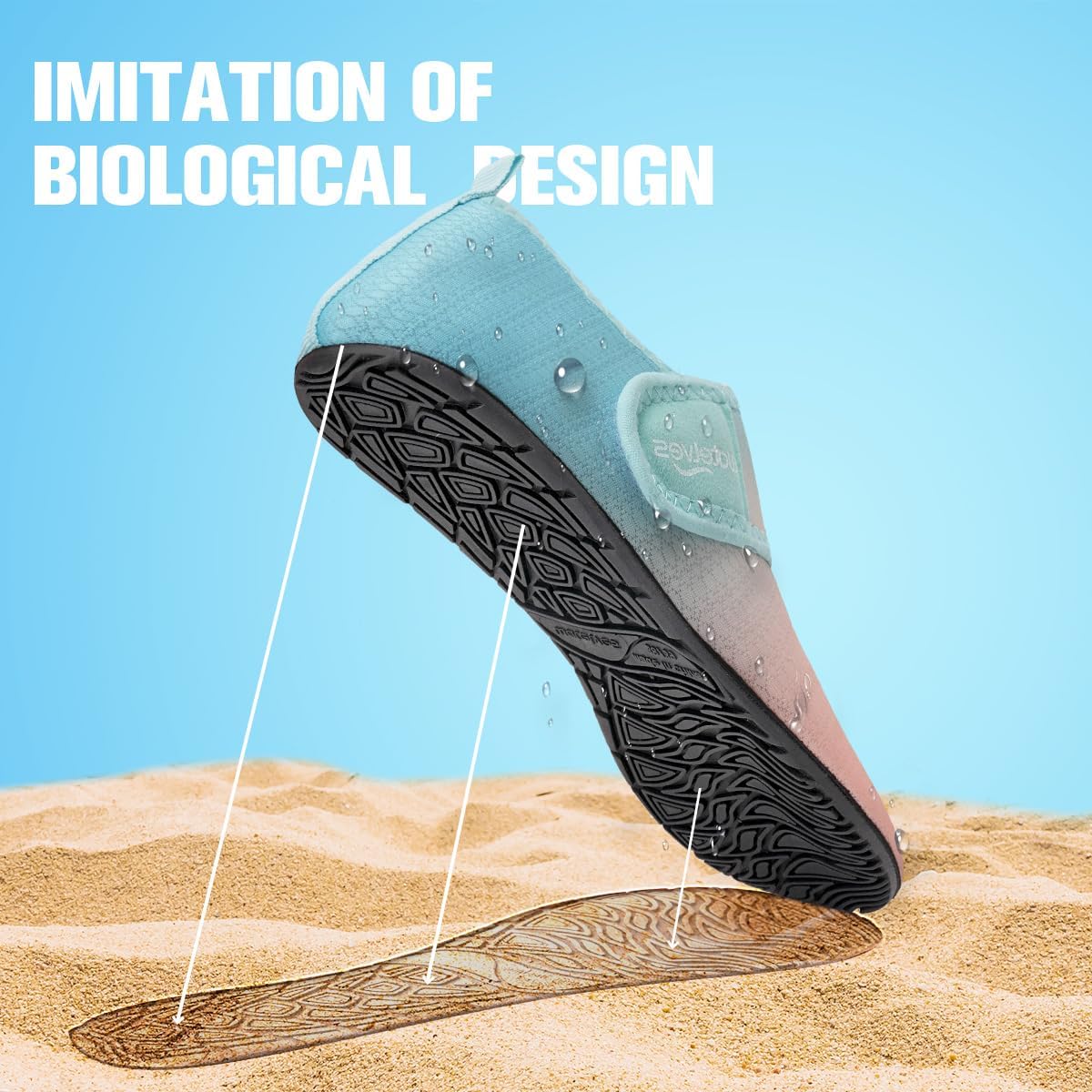 Thumbnail 2 de WateLves Water Shoes Barefoot Shoes for Both Genders – Beach, Pool and Outdoor Water Sports