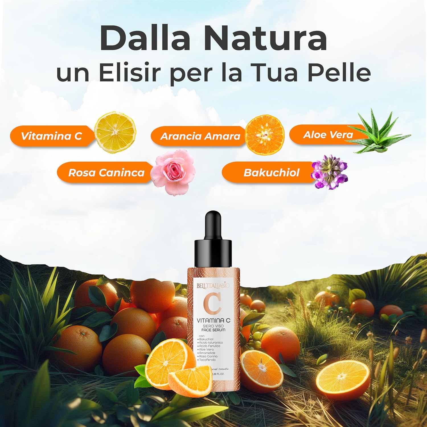 Detalle de Bell’Italiabio Vitamina C Siero Viso 100ml 🍊