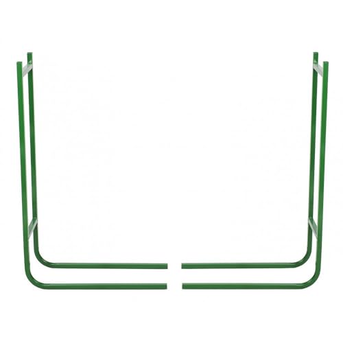 Detalle de Ribiland 2579 Range bûches modulable en métal Vert – avec tubes à emboîter, hauteur 0,90 mètre et longueur réglable