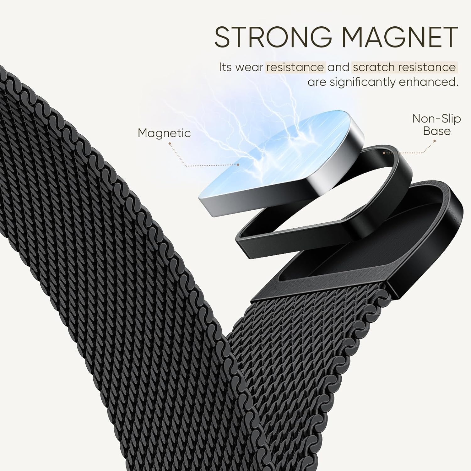 Thumbnail 3 de ORRLBB Magnetic Strap for Apple Watch (42–49mm): Versatile Stainless Steel Band with Adjustable Magnetic Clasp